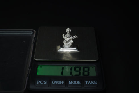 Pure Silver Saraswathi Devi Idol 11.98 grams